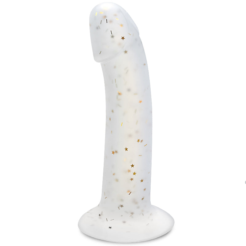 Acmejoy - Jelly Clear Star Glitter 6.29in Handheld Dildo