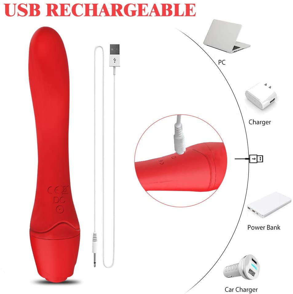 G Spot Vibrator Dildo with 10 Strong Rose Vibrator Roating Heating Modes for Quick Orgasm for Effortless Insertion Clitoris Nipple Vagina Massagers