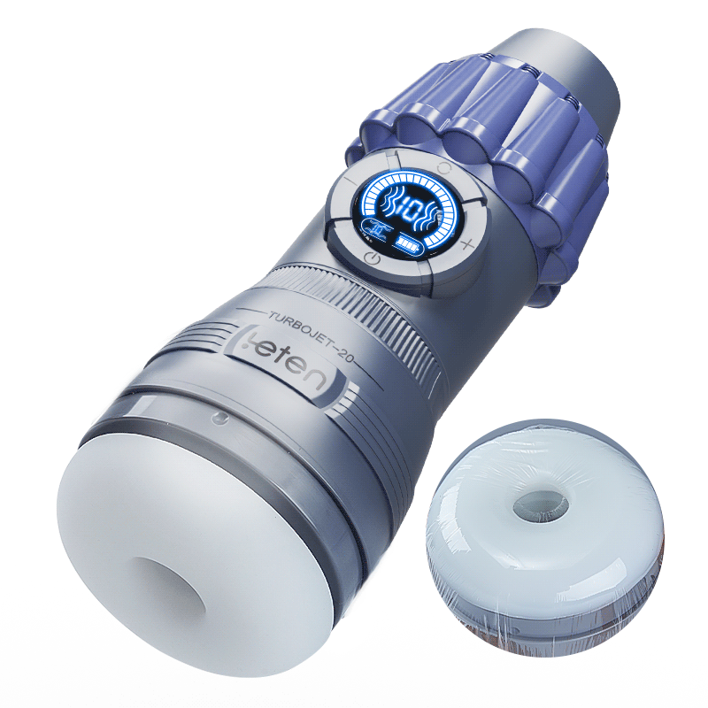 Leten - Sexy Moaning 10 Sucking 10 Vibrating Bullet-style Halloween Cosplay Masturbator with LCD Display