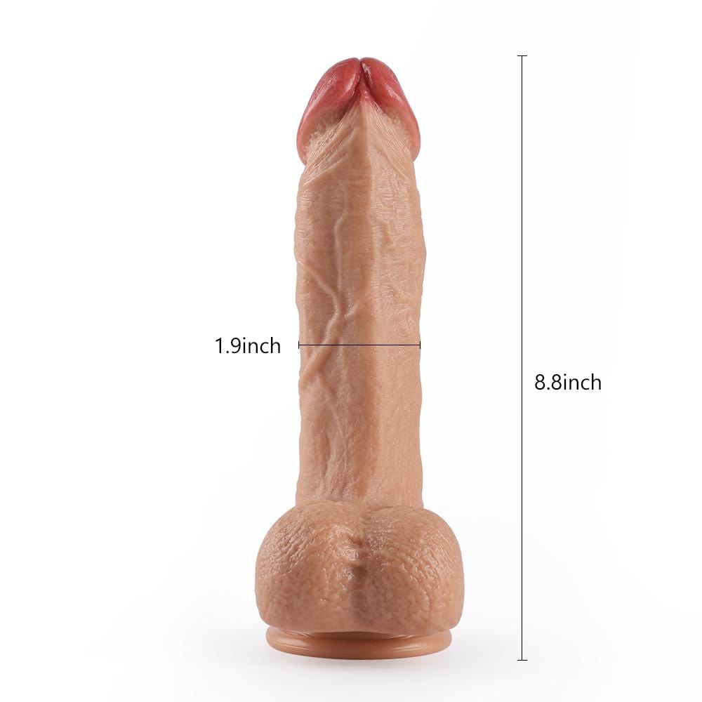 9.4-Inch Remote Control 20-Frequency Rotating Vibrating 9.4 Inch Dildo