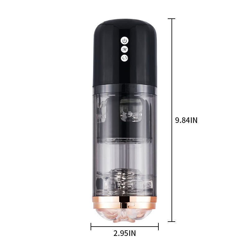 TRANSFO 5 Spinning 10 Vibrations Sectional Sleeves Masturbation Cup