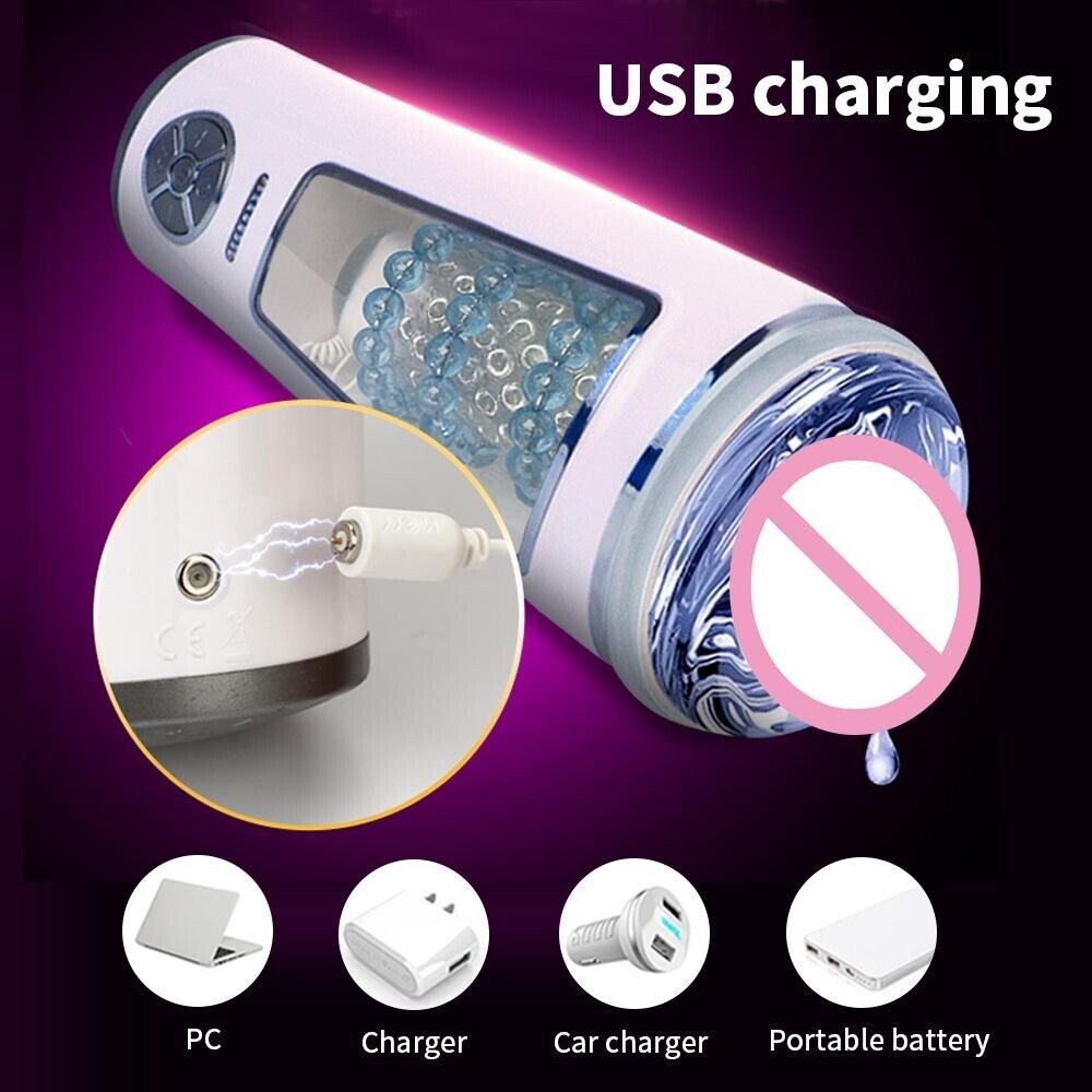 Male Automatic Rotation Sucking Vibration Realistic Vagina Blowjob Masturbator Cup