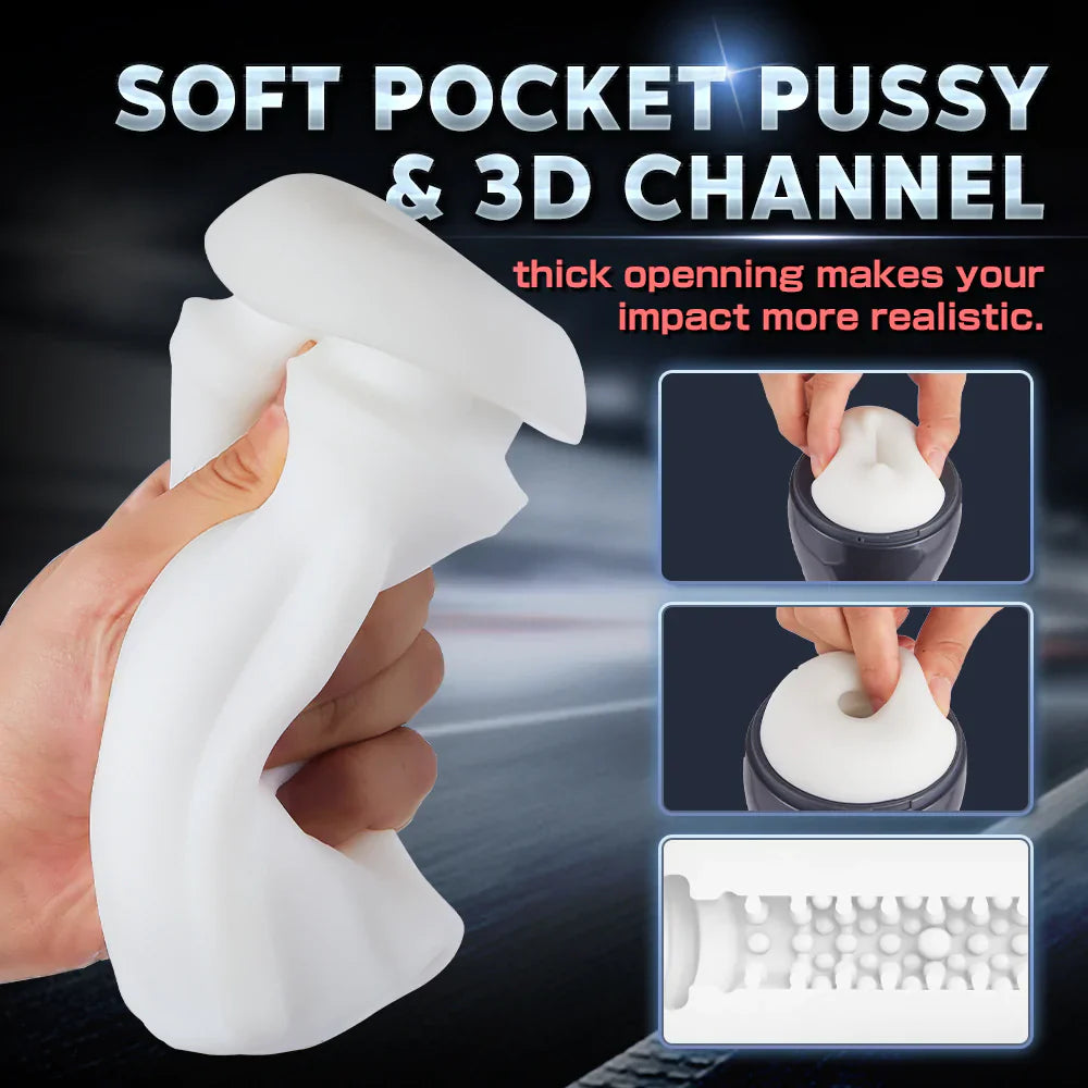 3 شفطات مبتلعة و10 اهتزازات للجنس الفموي - جهاز استمناء للرجال