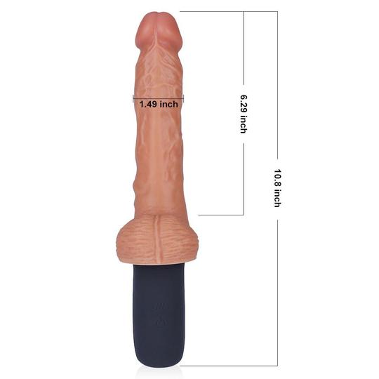 10.8-Inch 9 Vibrating 3 Rotation Telescopic Wriggle Fantasy Handheld Realistic Dildo