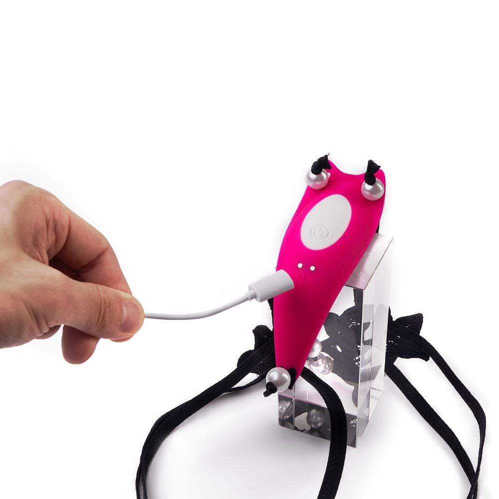 Wireless Remote Control 9-Frequency Wearable Lace Panty Clitoral Vibrator