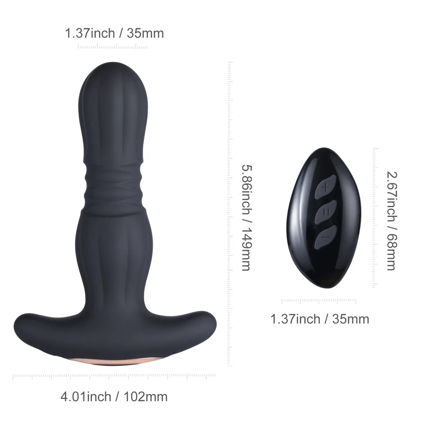 Agas - Thrusting Butt Plug with Remote Control