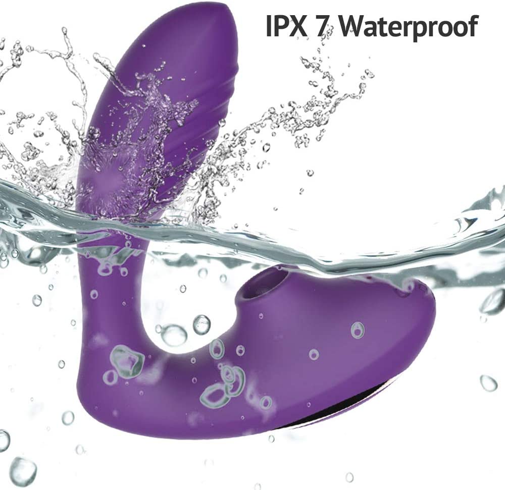 جهاز هزاز لتحفيز البظر بالشفط، وجهاز تحفيز البظر على شكل قضيب اصطناعي مع 10 أنماط للشفط والاهتزاز.