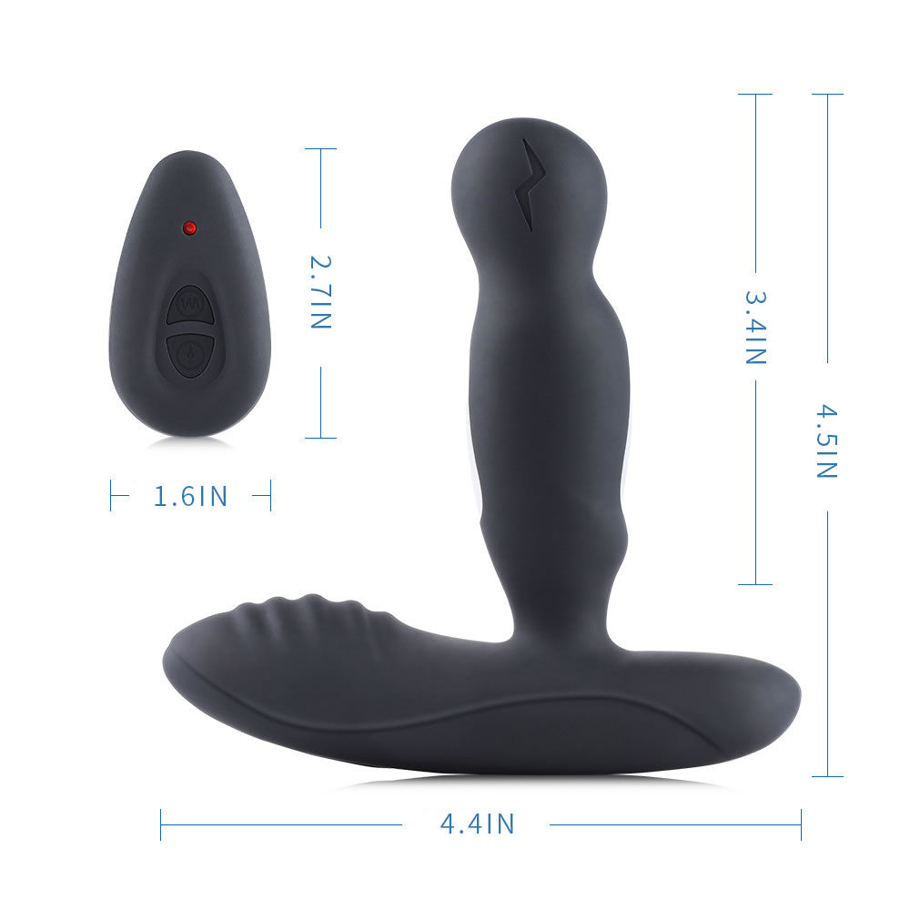 LEVETT E-Stim 360�� Rotation Vibrating Prostate Anal Plug with Remote