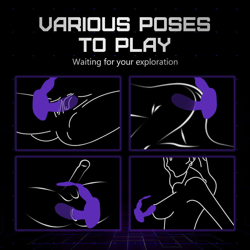 10 Vibrations Heating Function Remote Control Anal Plug with Dual Cock