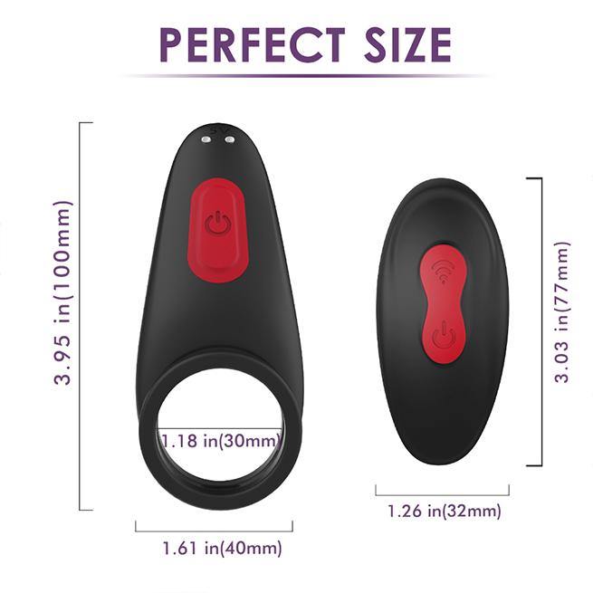 Vibrating Penis Ring with Double Ring