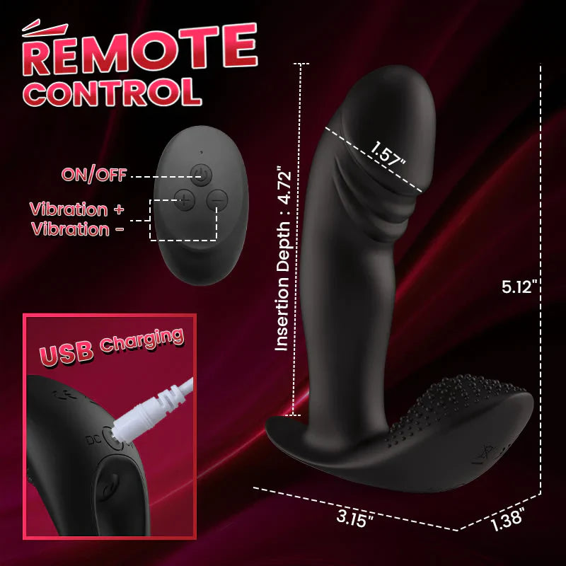 Codie 10 Vibrating Remote Control Rolling Bead Butt Plug Prastate Massager