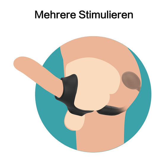 3 In 1 Vibrating Prostate Massager With Cock Ring