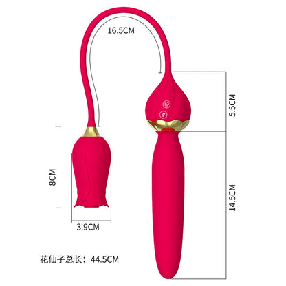 3 In 1 Rose Fairy Sucking Vibrator With A Bullet