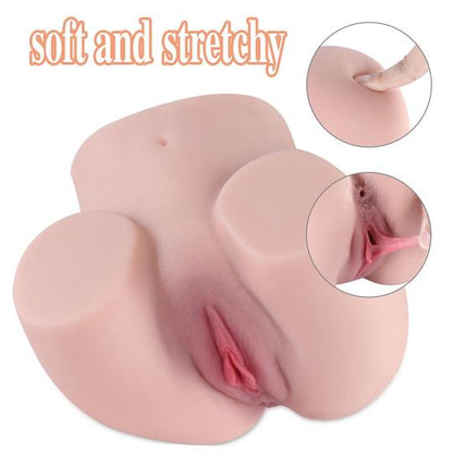 4.36lb Garnet Swollen Pussy Dual Holes Doggy Style Charming Realistic Buttock