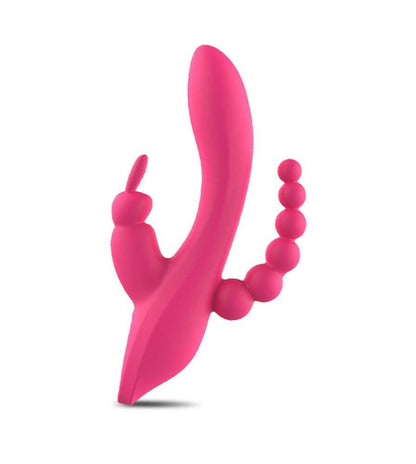 3-in-1 7 Vibrating Modes Rabbit G-Spot Stimulator Anal Dildo Vibrator
