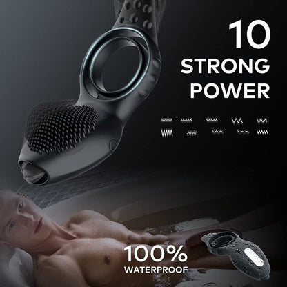 Cock Ring Perineum Massager Couple Vibrator