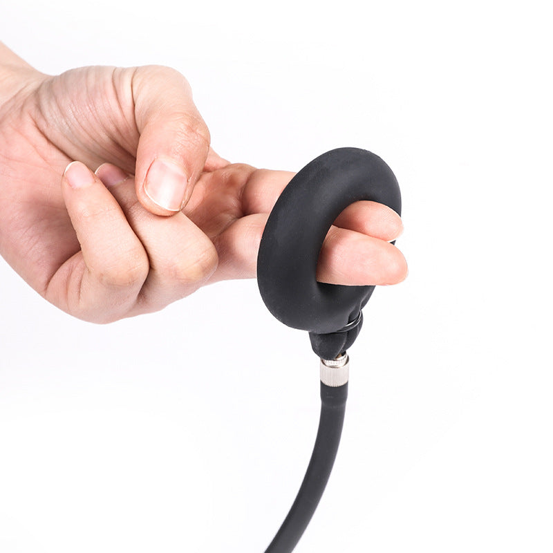 Liquid Silicone Cock Ring Inflatable Restraint Penis Sleeve Male Mastu