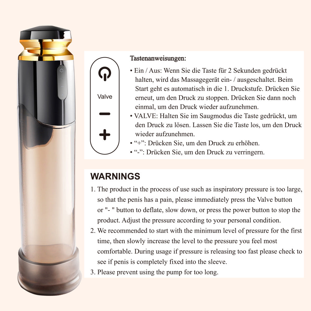 Electric Penis Enlargement Male Masturbation Cup Water Bath Air Vacuum Pump