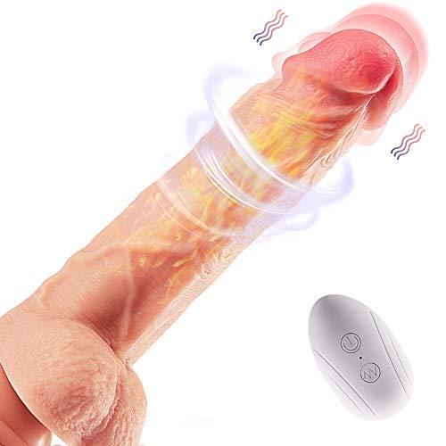 8.3-Inch 4 in 1 Thrusting Rotation Vibrating Heating Lifelike Dildo