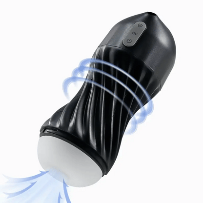 Black Cyclone 5 Vacunm Sucking 7 Vibration Modes Automatic Male Masturbation Cup