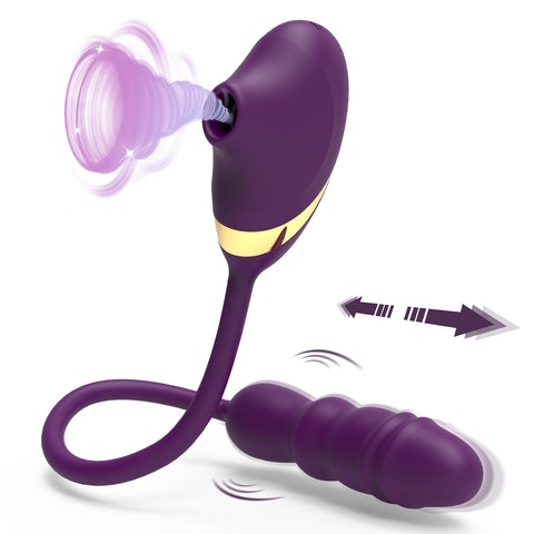ALFA Sucking Vibrator Thursting Dildo Plug