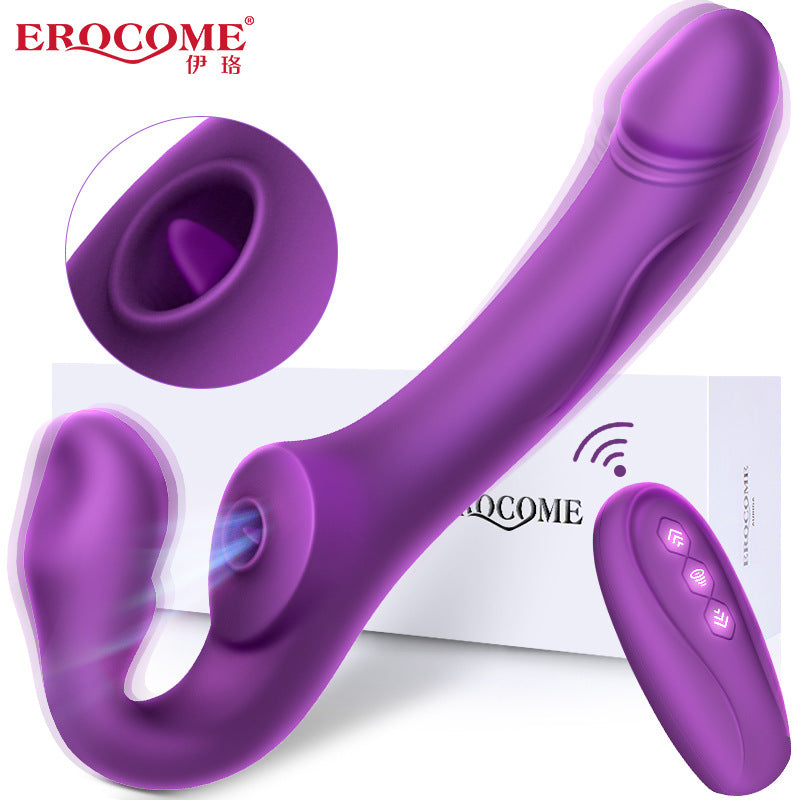 Wireless Remote Control Vibrating Double Head Sucking And Inserting Si