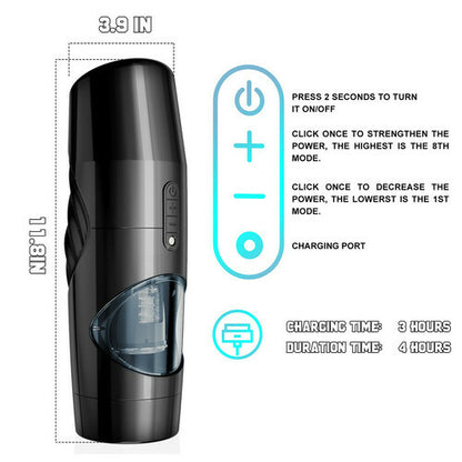 Ergonomic Rotating 8 Thrusting Male Masturbator