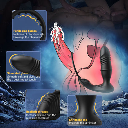 Pre-saleMurphy-APP/Controller & 9-Telescopic / Vibration & Penis Ring