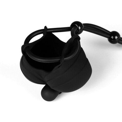 Soft Silicone 10-Speeds Vibration Scrotum Cap Cock Ring