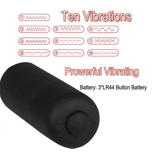 Soft Silicone 10-Speeds Vibration Scrotum Cap Cock Ring