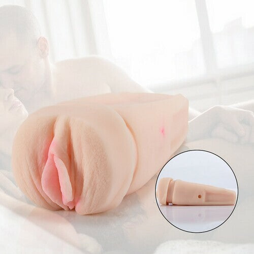 كوب استمناء هزاز من ريسور مع مهبل جيب واقعي الملمس يصدر أنينًا