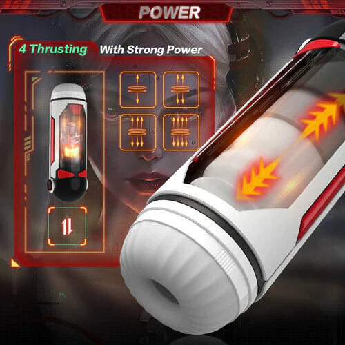 Roger One-click Orgasm with 4 Thrusting & Heating Future Machina Masturbator Cup