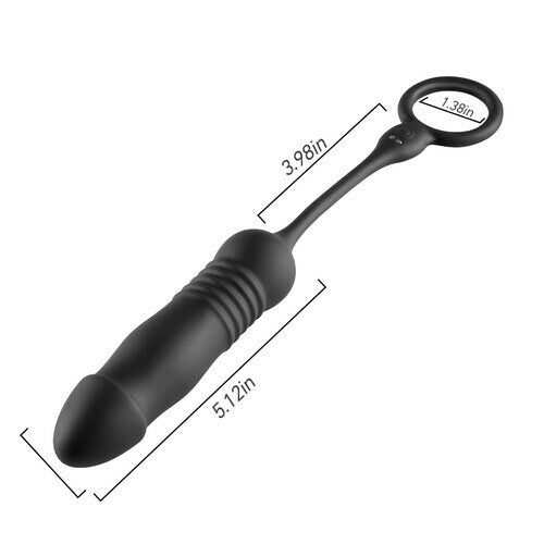 AcmeJoy 3 Vibrating Thrusting Prostate Massager with Cock Ring