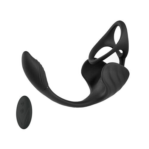 AcmeJoy - Upgraded Vibrating Cock Ring with Anal Plug