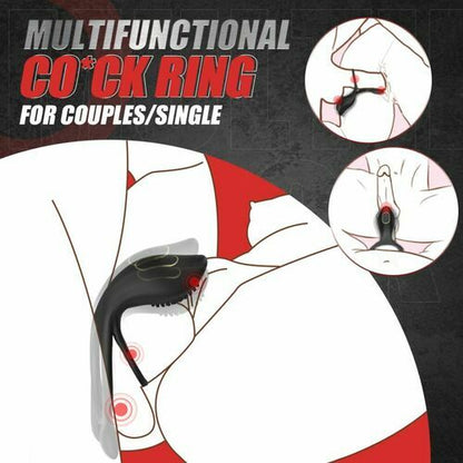 AcmeJoy 10 Vibrating Remote Control Rabbit Cock Ring