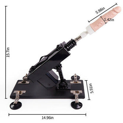 Acmejoy Automatic Thrusting Heating Swinging Vibrating Sex Machine with Dildo and Suction Cup 28 Inch