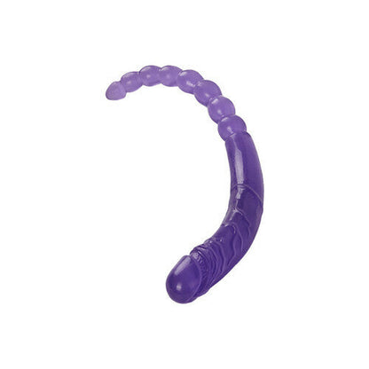 AcmeJoy  Purple Double-ended Manual Anal Beads and Glans 2 in 1 Dildo 18.5 Inch