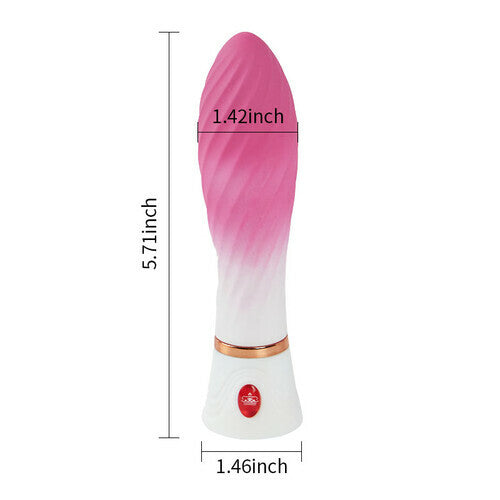 AcmeJoy 6 Vibrations Silicone Spiral Texture Bullet Vibrator
