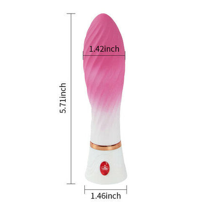 AcmeJoy 6 Vibrations Silicone Spiral Texture Bullet Vibrator