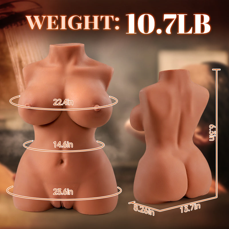 10.7 lb Hayley Busty Tanned Hottie Dual-Entry Lifelike Doll Masturbator