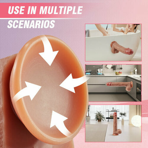 Acmejoy 3 Swing & Thrusting & 9 Vibrating Life-like Dildo 9.84 Inch