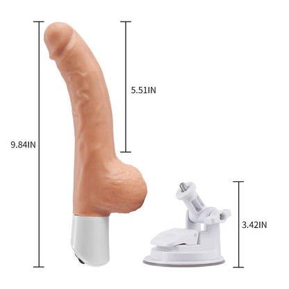 ARES 7 Vibrating Thrusting Curved Dildo with Mountable Suction Cup