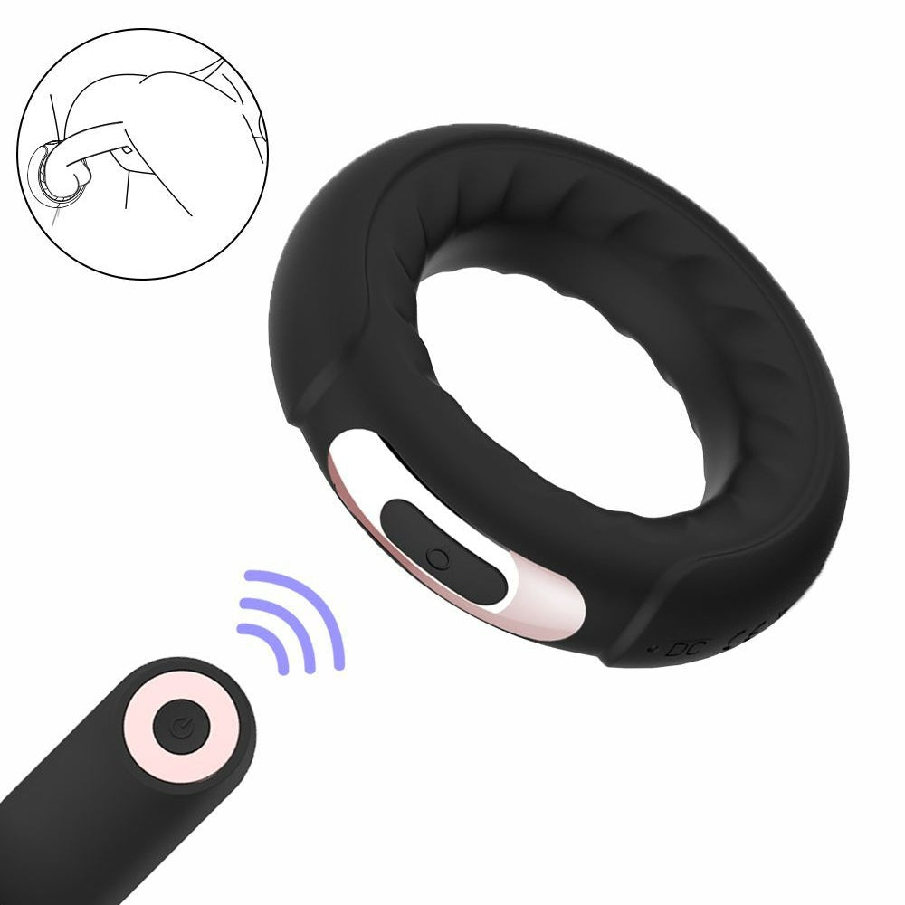 Vibrator Vibrating Penis Ring for Clitoral Stimulation, Remote Control