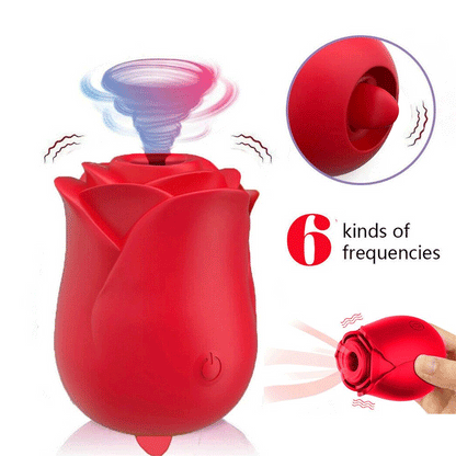 Silicone Rose Clitoral Suction Vibrator Sex Toys