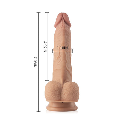 7.7-Inch Speed Telescoping 10-Frequency Vibration Heat Remote Control Dildo