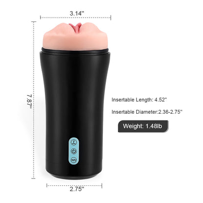 AcmeJoy Classic Male Masturbator 10 Tongue Licking 10 Vibrating