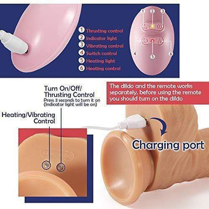 8.6-Inch Remote 3 Fuctions Multiple Combination Lifelike Dildo