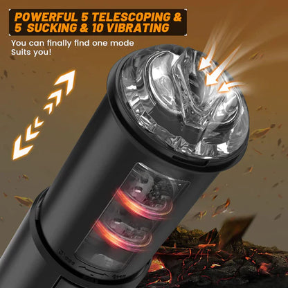 Eder-5 Sucking 5 Telescoping 10 Vibrating Automatic Male Masturbator