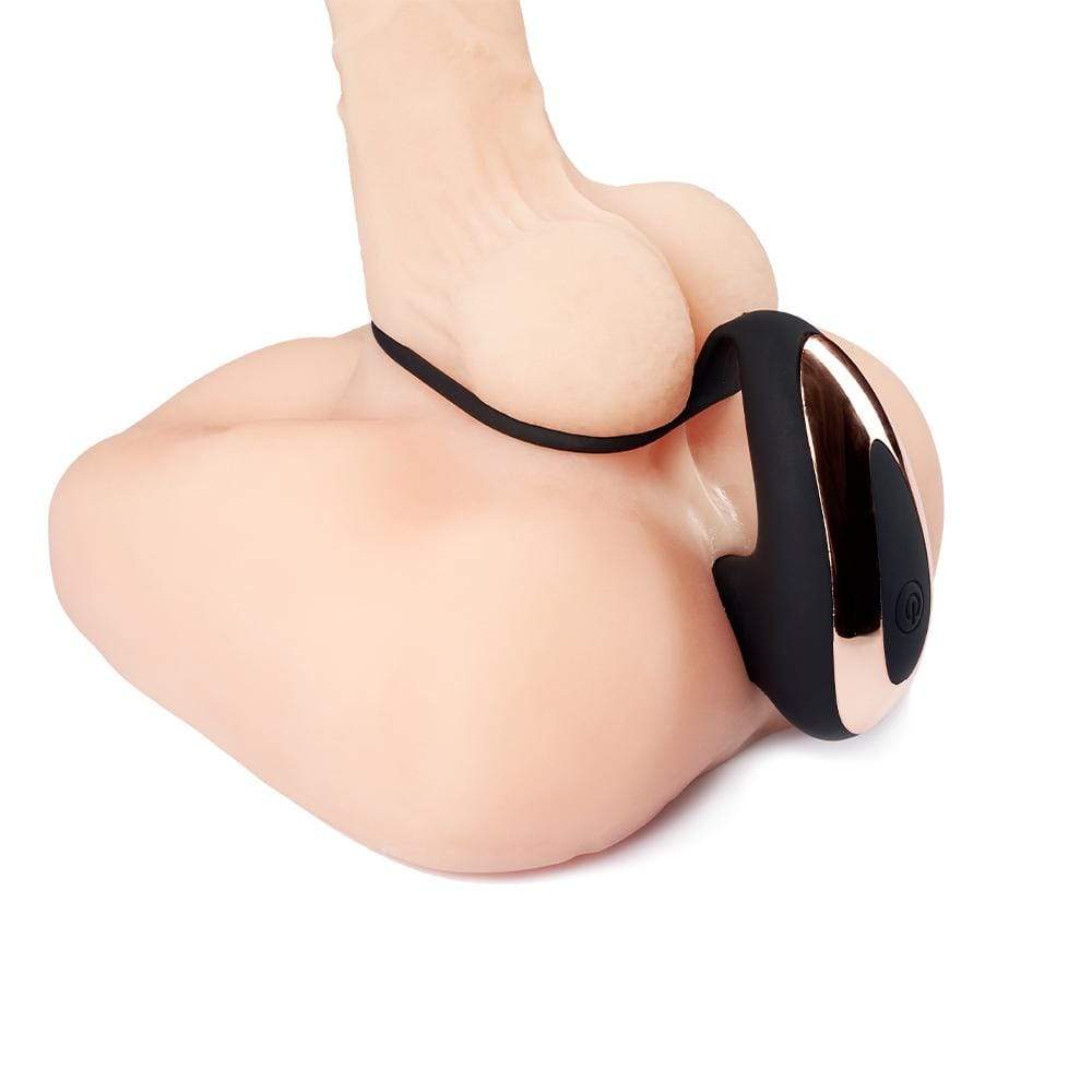 Remote Control 7-Frequency Vibration Prostate Stimulator with Penis Ri