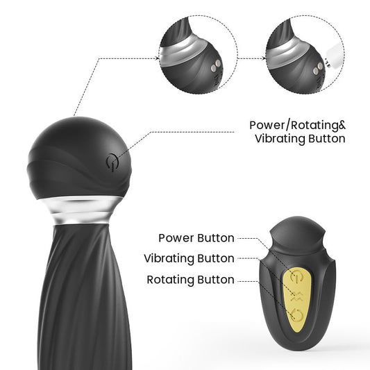 DAISY 7 Vibrating & 7 Head Rotating Remote Prostate Anal Butt Plug